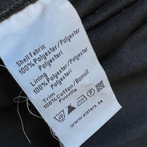 SISTERS Black Lace Top Sheer Back Mid Length Sleeveless Dress 34 - Picture 9 of 9